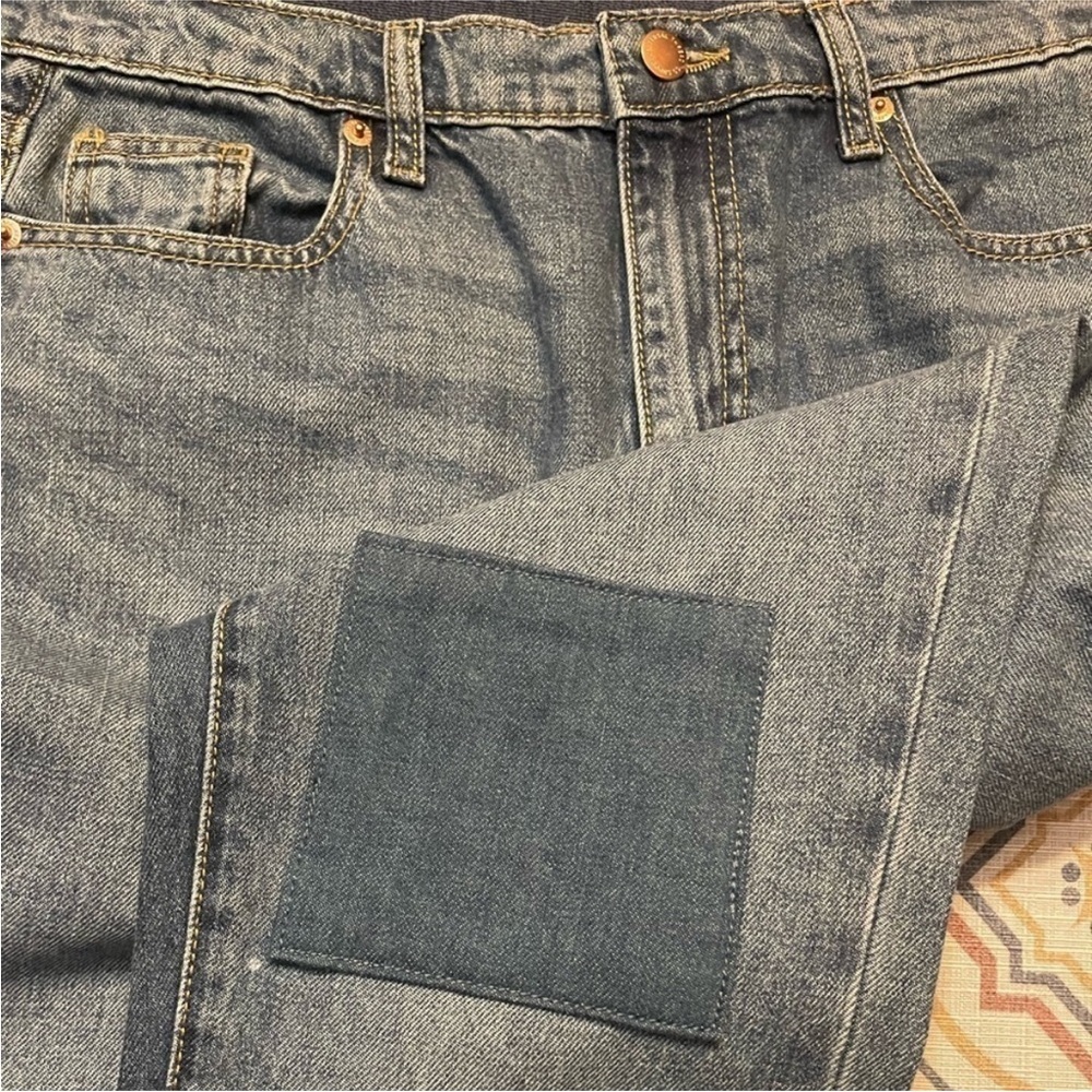 Women's Blue Patchwork Jeans NWT - Picture 4 of 7